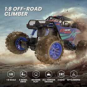DEERC monster truck rear tire replacement detail for extended off-road sessions.
