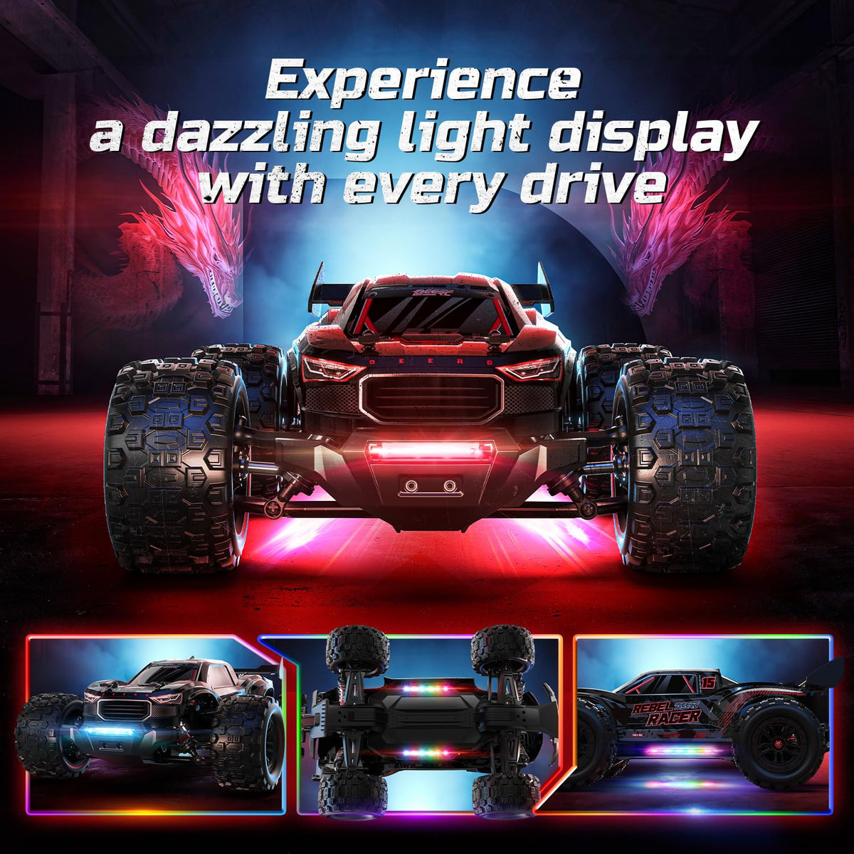 DEERC metal-core drivetrain delivers durability against hard impacts on rough tracks