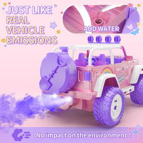DEERC pink RC car sound effects feature adds realistic engine ambiance