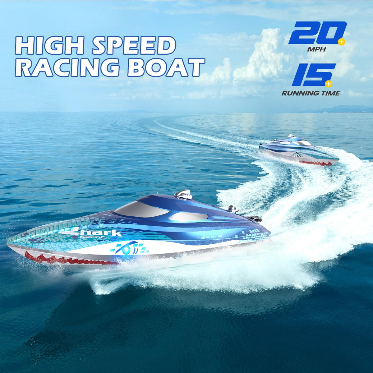 DEERC RC boat uses water cooling to help motor stay cool under load.