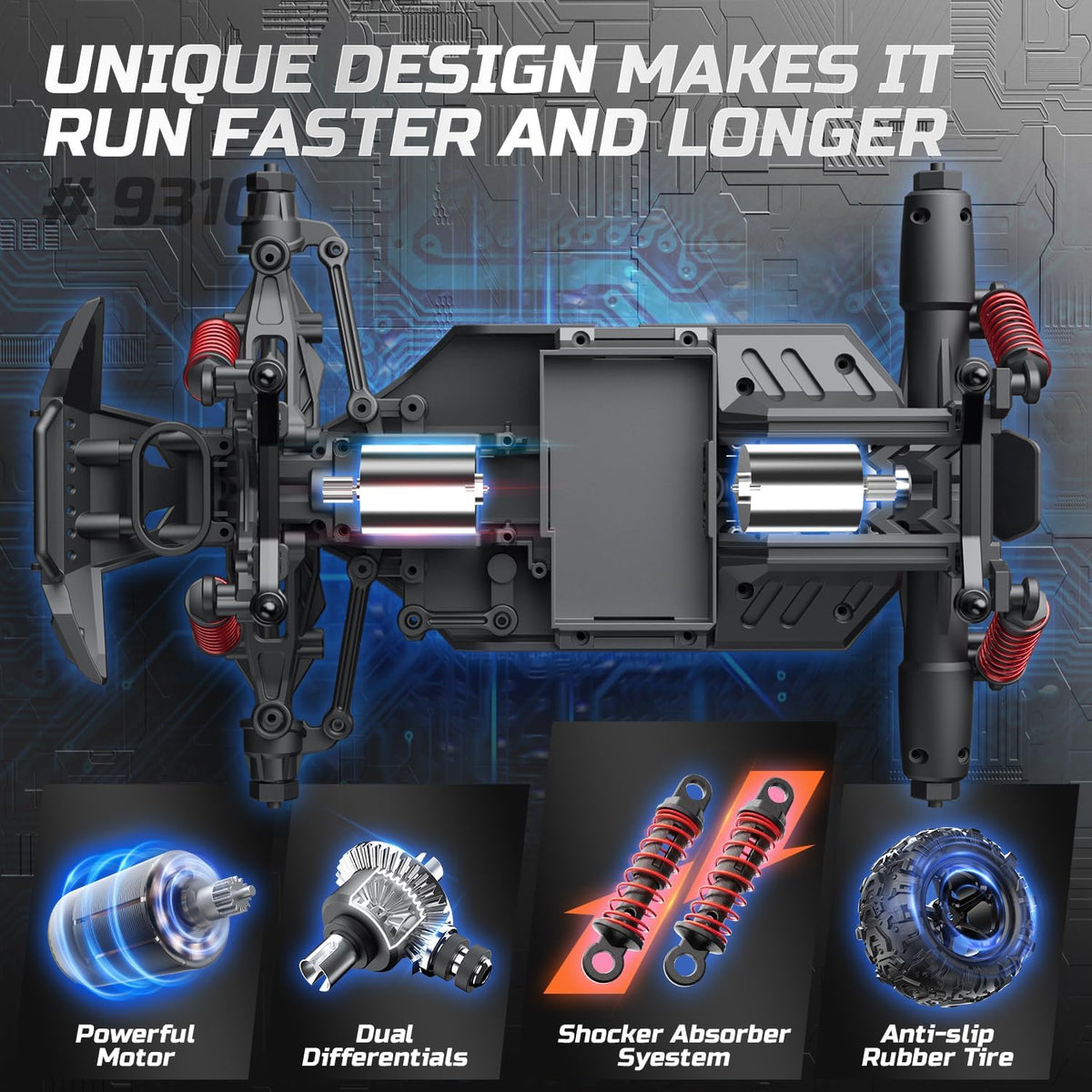380 motor with metal heat sink boosts performance and longevity