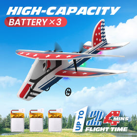 DEERC RC Plane dual-motor power supports vertical climbs and hover.
