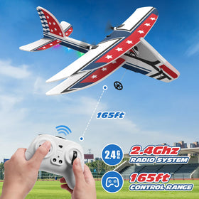 DEERC RC Plane 4-direction control for precise steering during practice.