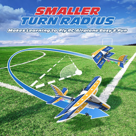 DEERC RC Plane landing gear emphasizes durability on varied surfaces