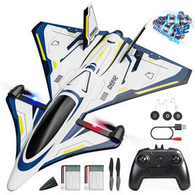 DEERC sci-fi jet with bright LEDs for day and night visibility