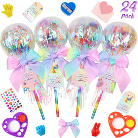 Deerher 24-pack rainbow stationery set for party favors and classroom gifts.