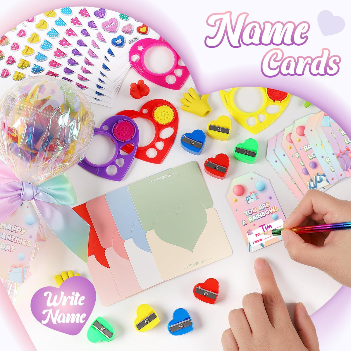 Deerher iridescent erasers add playful touches to school supplies.