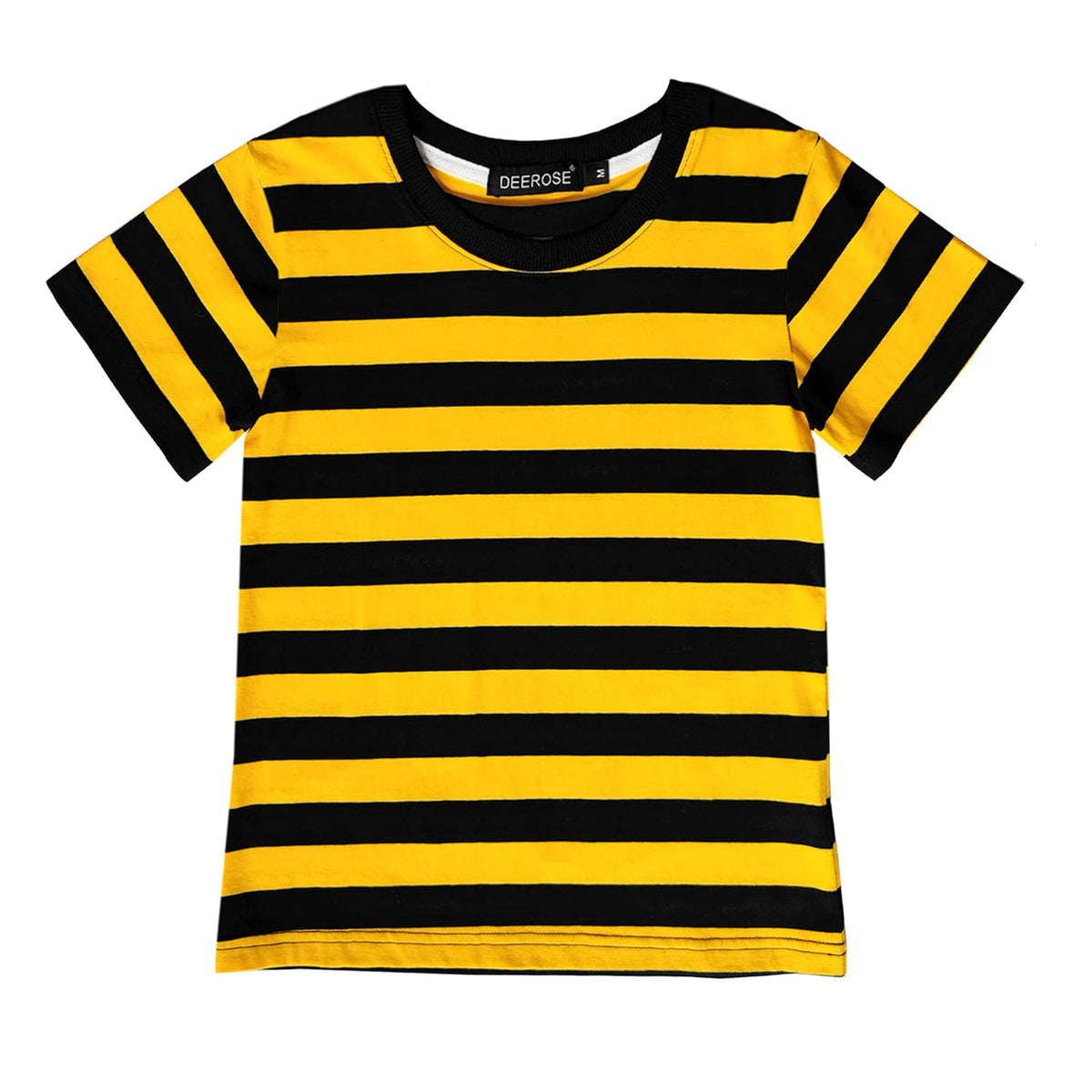 Deerose kids striped shirt, Halloween-ready tee for playful outdoor adventures.