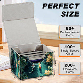 DEGDFSGR deck box open lid view for easy card access with U-shape design