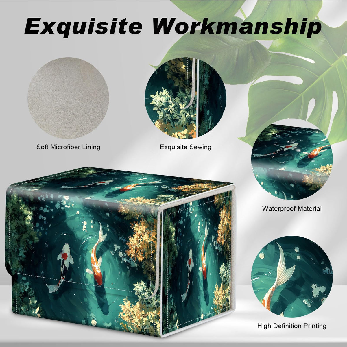 DEGDFSGR PU leather exterior close-up emphasizing water-resistant surface