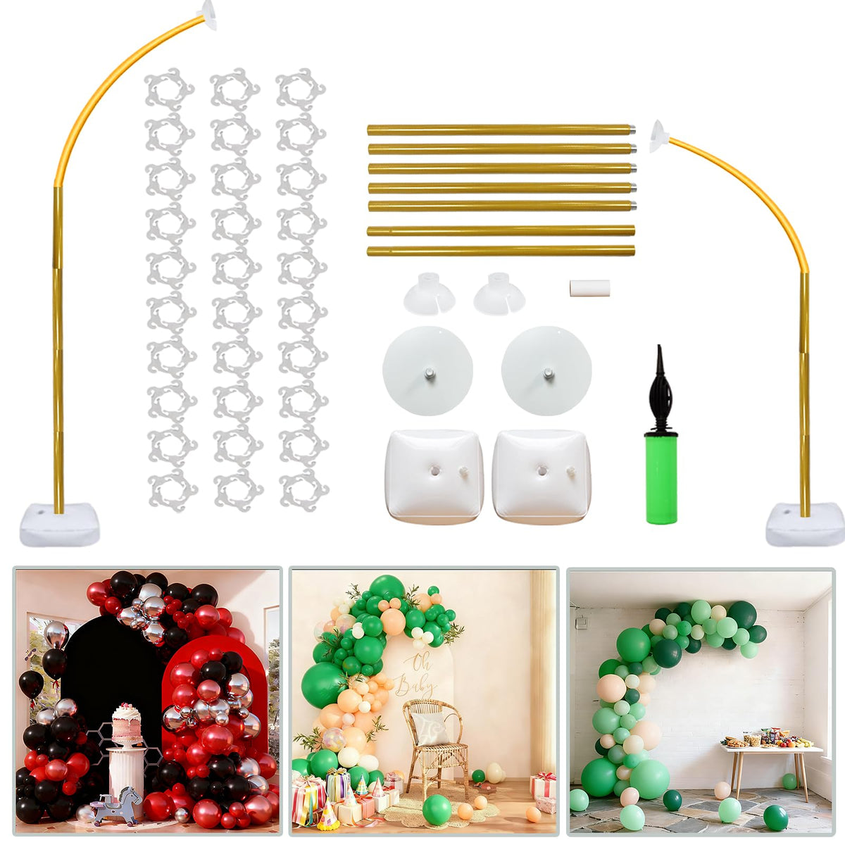 Degxcmli balloon arch stand 9ft for stunning birthday entrances