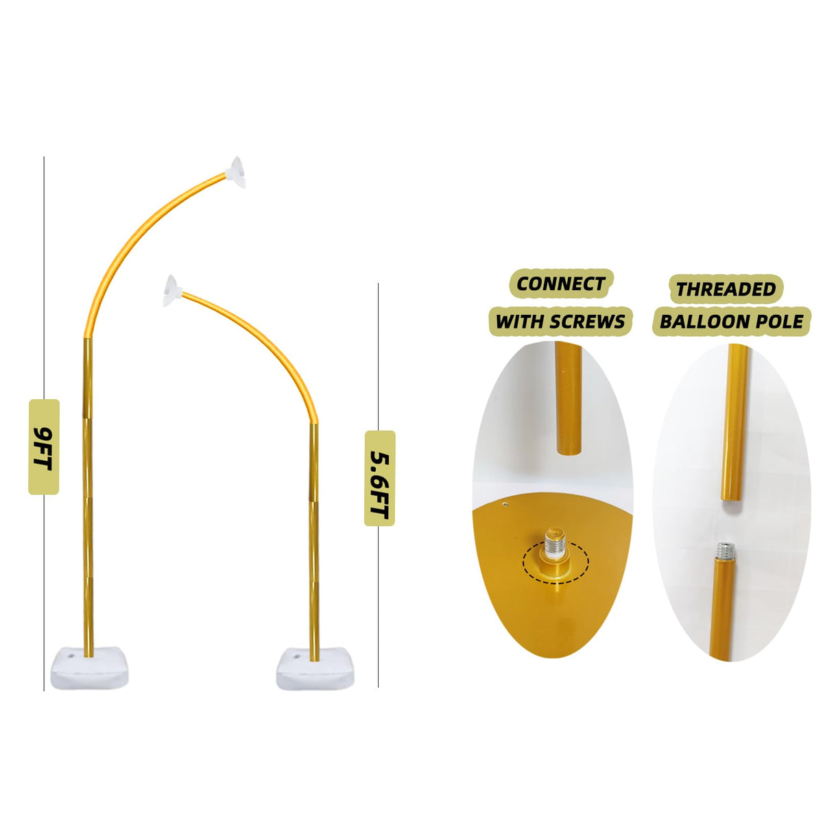 Degxcmli arch base with water bags provides outdoor stability