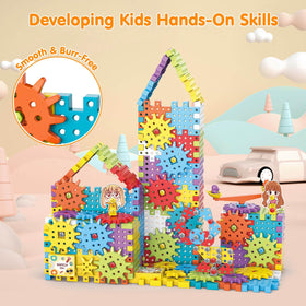 DEKILEA gears and blocks assembly highlights creative play and problem solving