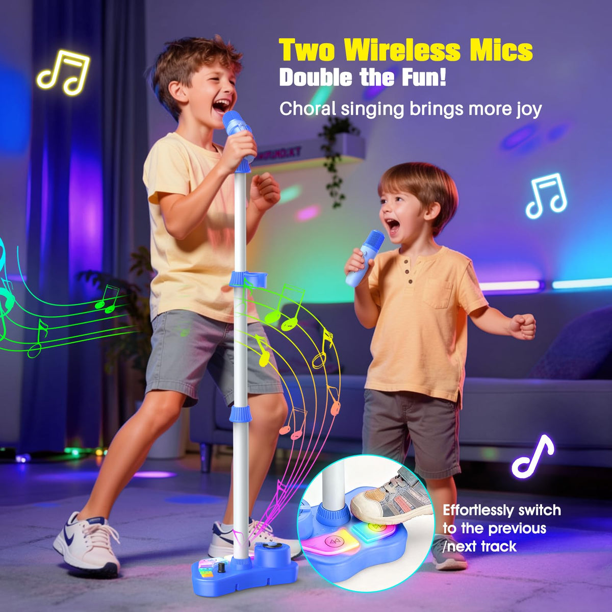 Delighkidz adjustable stand extending from 18 to 42 inches