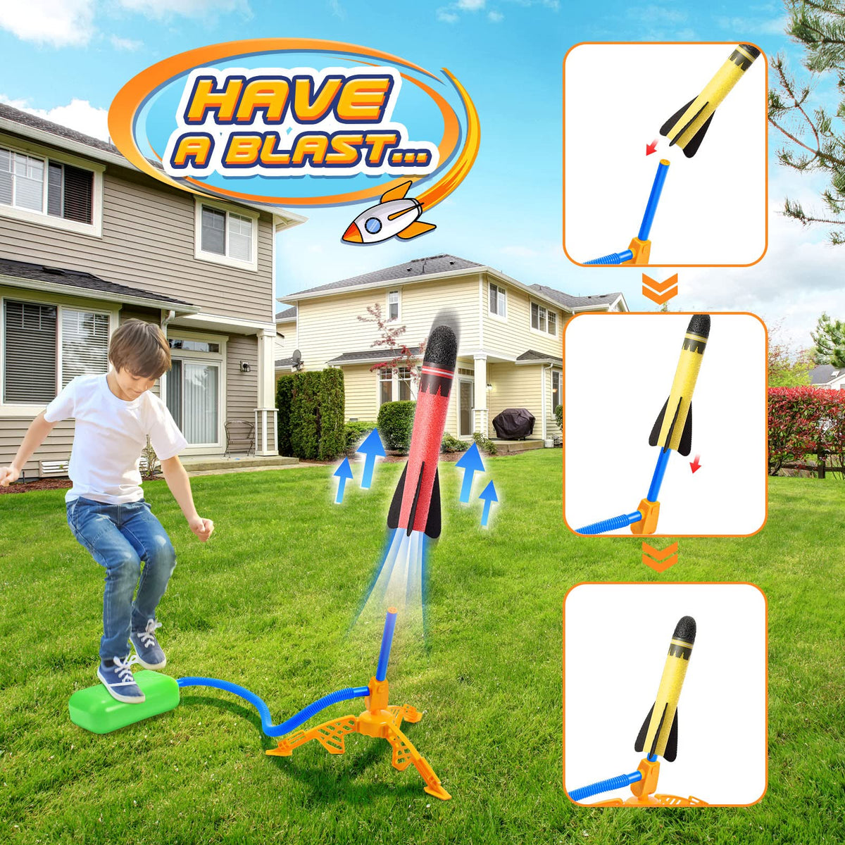 Delighkidz backup rocket refill set ready for ongoing outdoor play.
