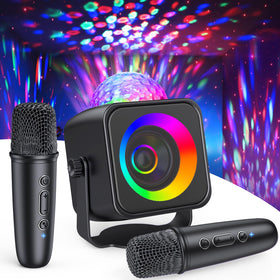 Delighkidz disco light karaoke microphone shining for home parties and kid-friendly performances