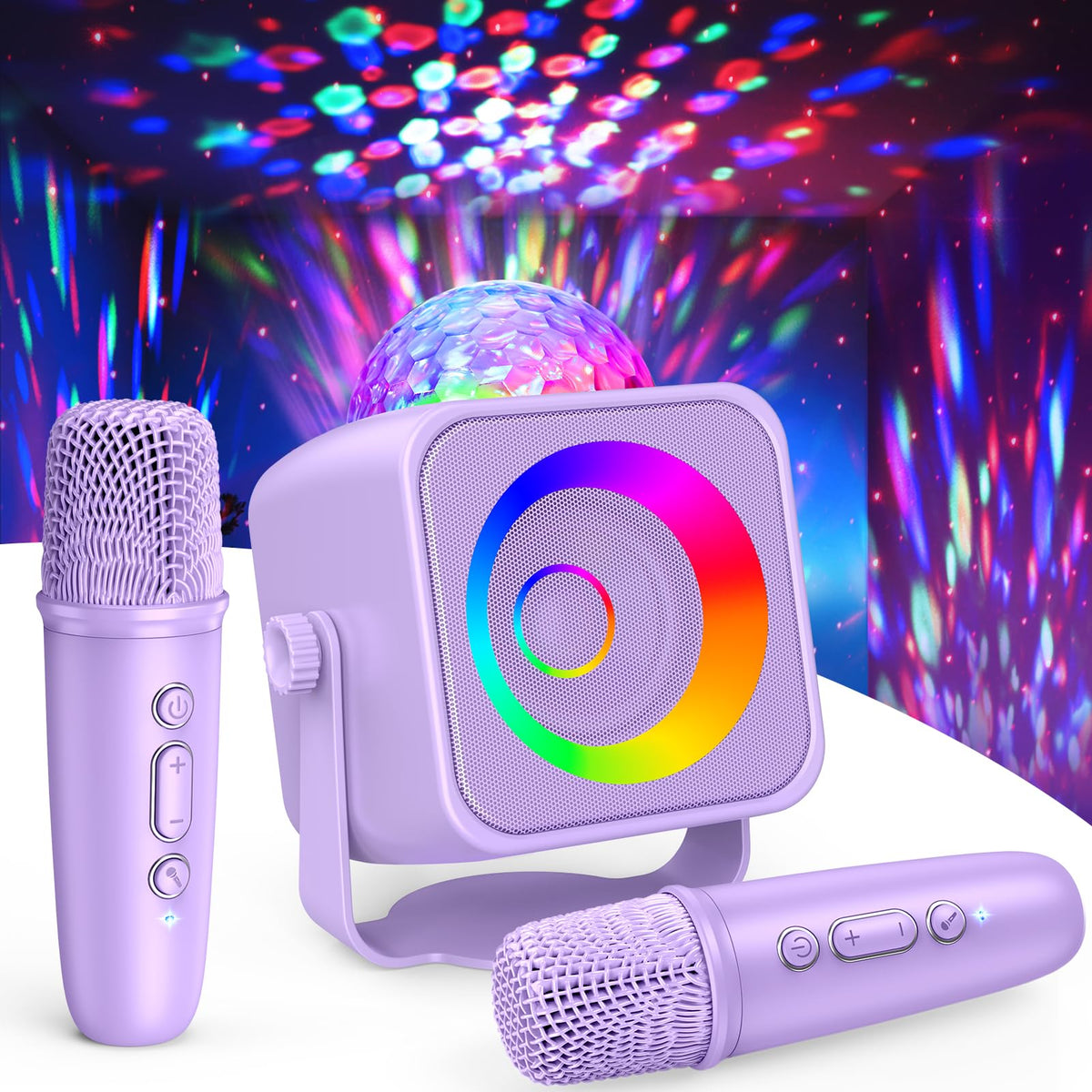 Delighkidz disco light stand with four modes for playful performances.