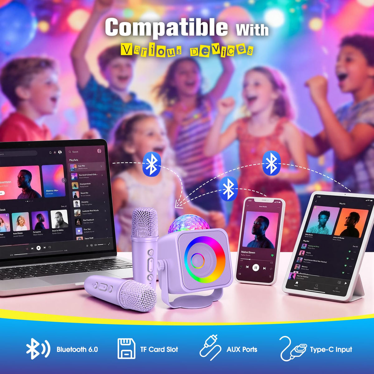 Delighkidz magic voice effects add playful vocal twists.
