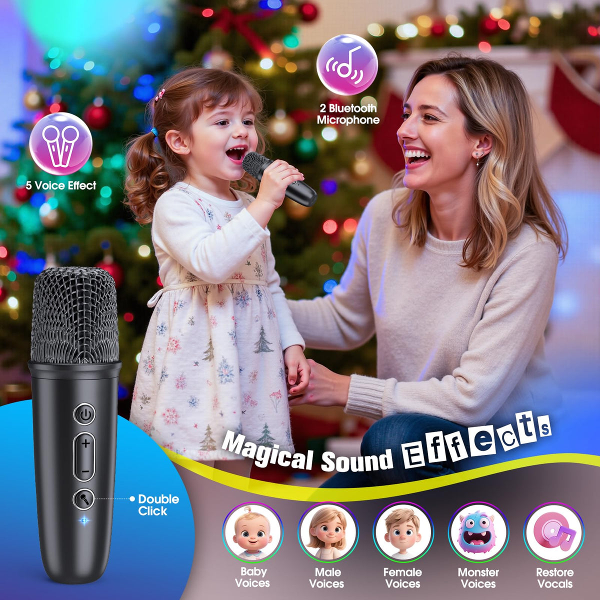 Delighkidz magic voice effects adding playful vocal twists during karaoke