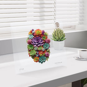 Delobil finished display highlights the succulent mandala design