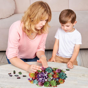 Delobil succulent mandala puzzle pieces designed for mindful breaks
