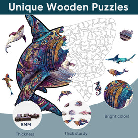 Delobil wooden box for puzzle storage and gifting