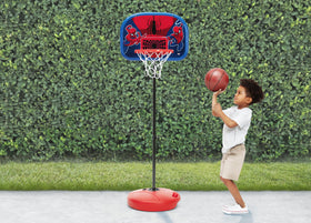 Delta Children basketball hoop stand supports growing kids during active practice