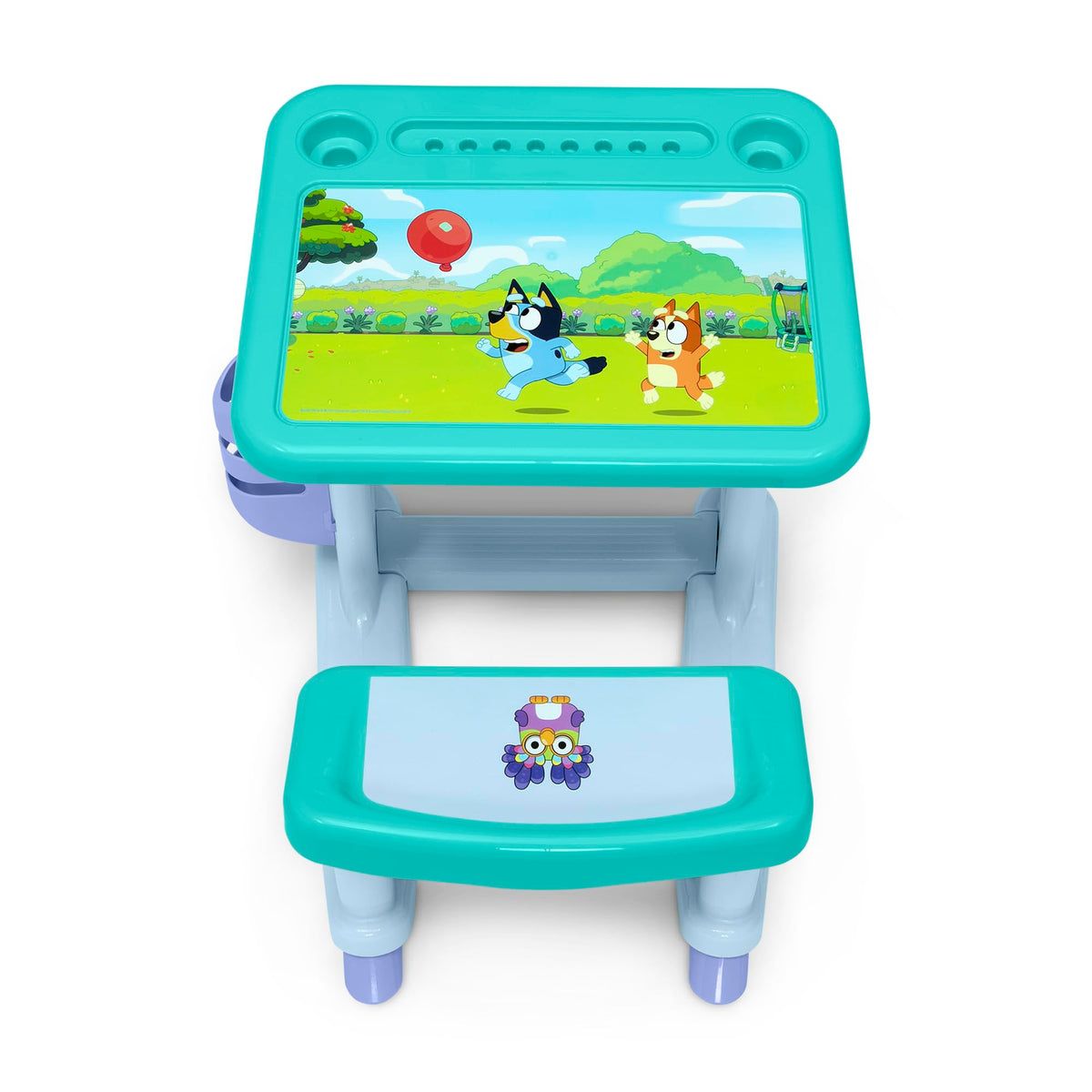 Includes coloring pages and markers for immediate imaginative play at the desk.