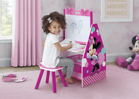 Delta Children deluxe art table with adjustable easel for seated or standing art time.