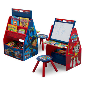 Delta Children PAW Patrol art table with easel for creative drawing.