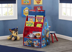 PAW Patrol toy bin and storage pockets keep supplies tidy.