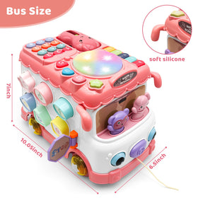 DELUTIQUE Bus Toy push-pull motion supports motor exploration