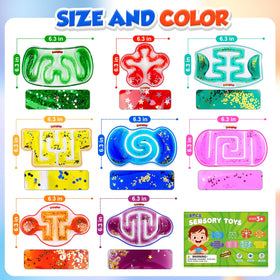 Demilong eight-pack features varied shapes for versatile sensory play.