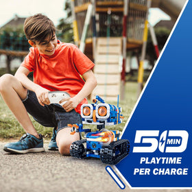 Demkia 5in1 STEM robot kit remote app control for versatile operation indoors.