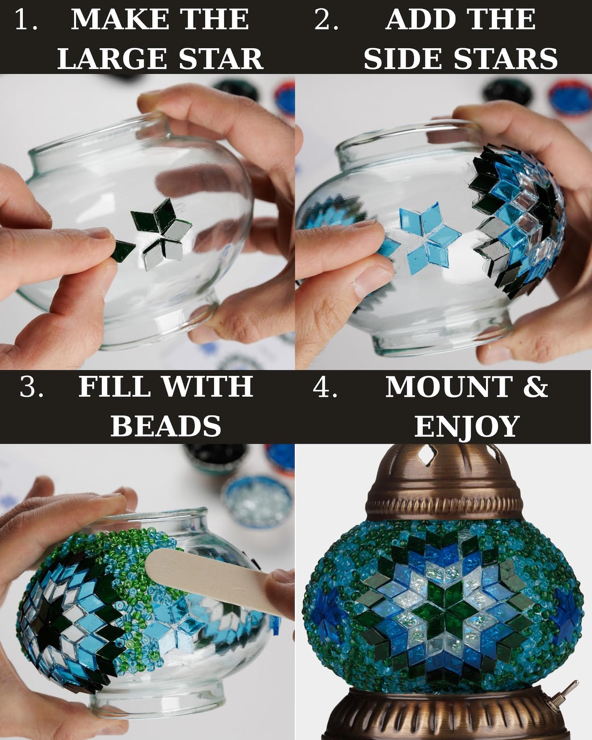 DEMMEX colorful mosaic tiles for vibrant lamp design