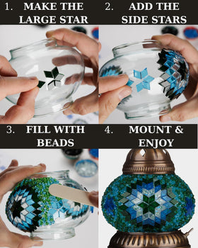 DEMMEX colorful mosaic tiles for vibrant lamp design