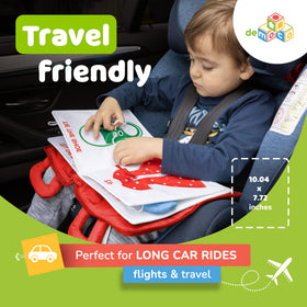 deMoca travel toys lightweight packable design fits in bags for easy travel