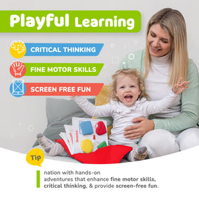 deMoca travel toys textured felt surfaces offer rich sensory exploration