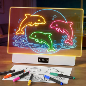 Demolike LED drawing board on its stand ready for sketching.
