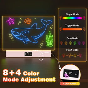 Demolike LED drawing board brightness and color options for tailored lighting