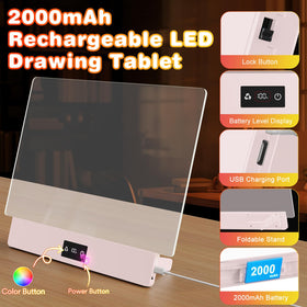 Demolike LED drawing board used as multi functional display for messages and notes