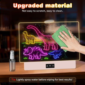 Demolike LED drawing board night light and indoor easel at home