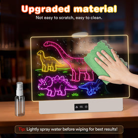 Demolike LED drawing board used as a soft ambient night light.