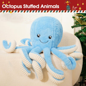 DENTRUN brown 16-inch octopus plush, versatile playmate