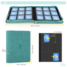 Open double-sided pockets for easy card viewing on both sides