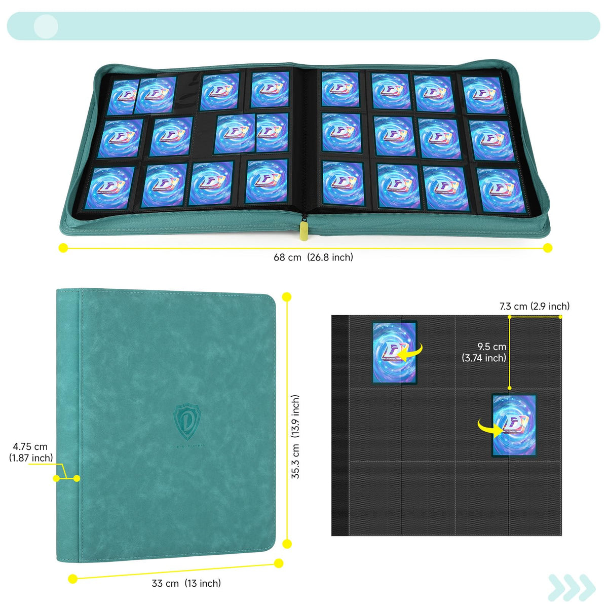 Deoyibu PU leather shell waterproof protection for valuable cards.
