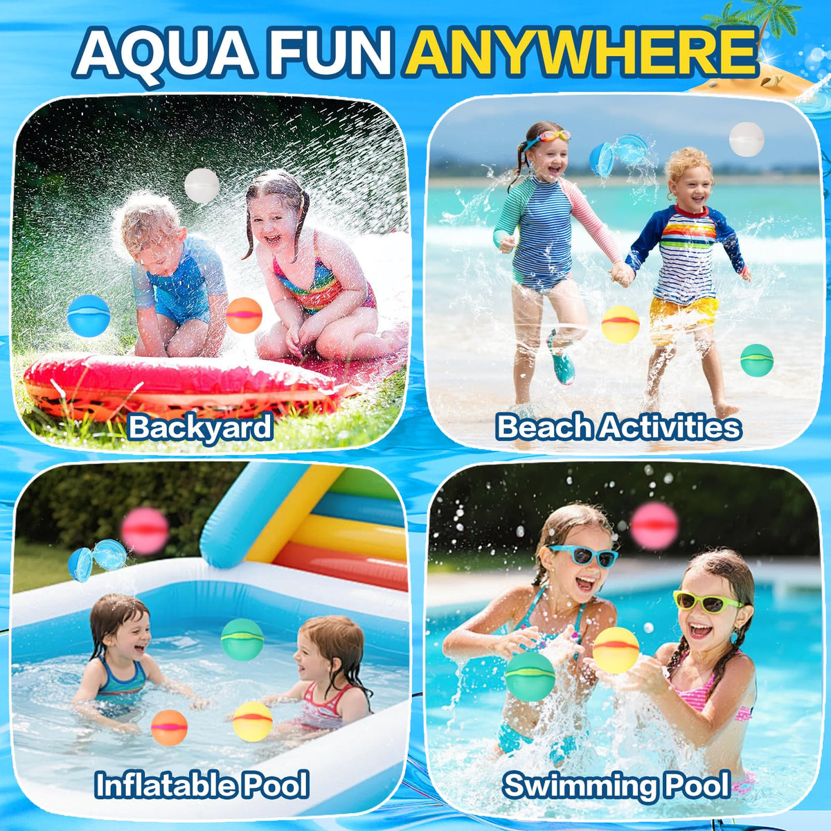Depokest magnetic technology balloons for durable outdoor water fights