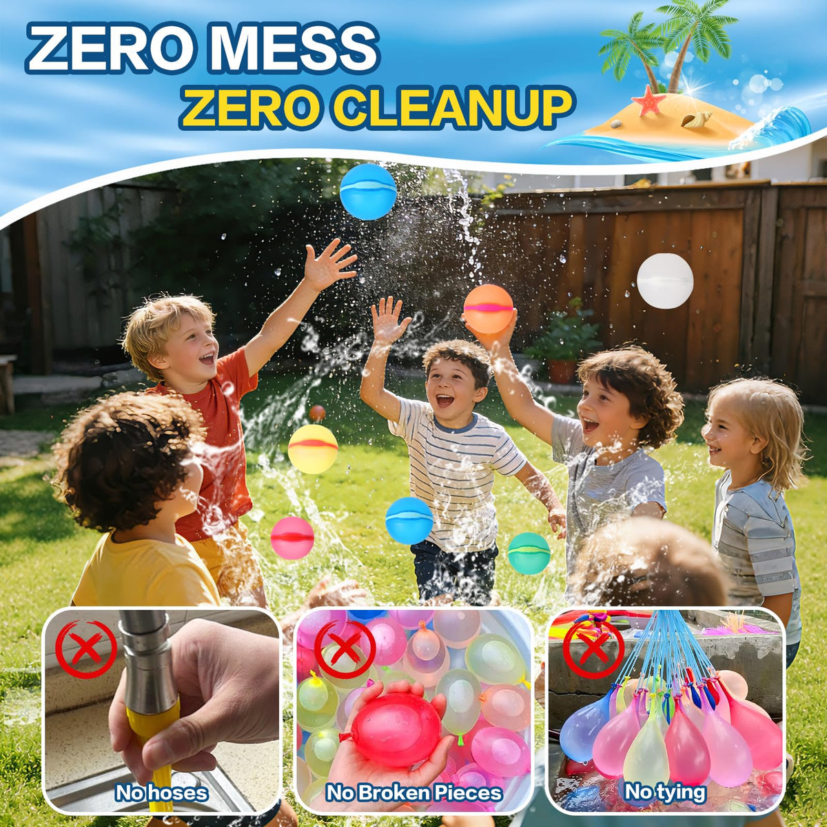 Depokest water balloons silicone material close-up showing durability