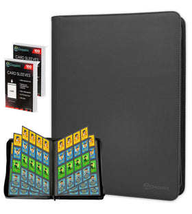 Deqabic DEQADIC 16-pocket binder open helps organize your card collection at a glance.