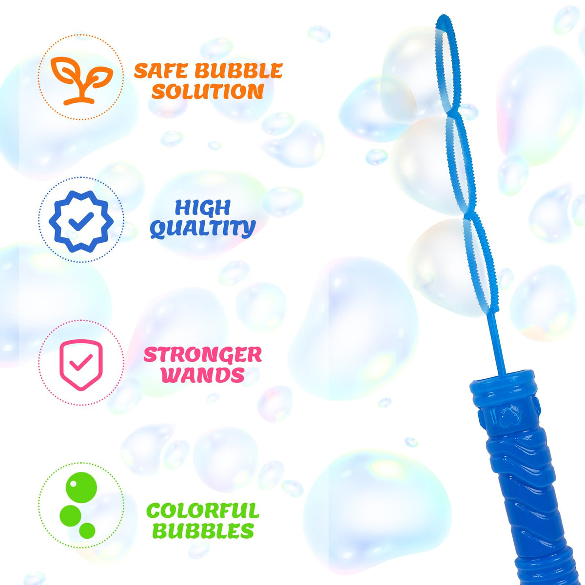 DERAYEE big bubble wands 26 cm easy to hold for kids